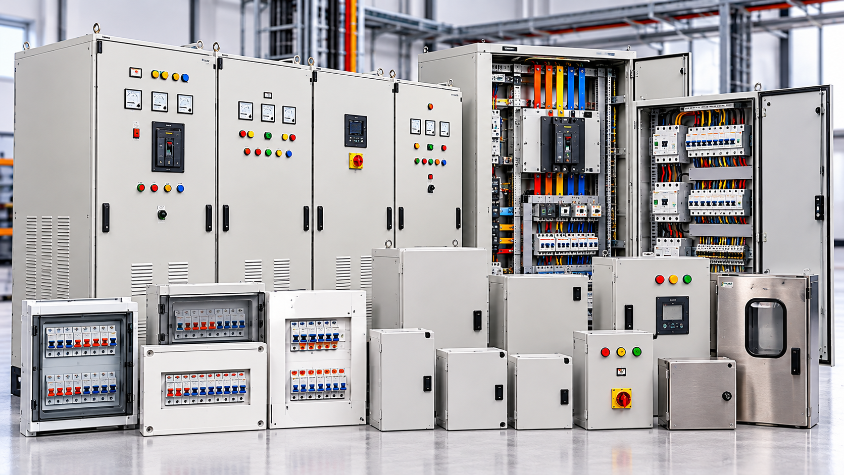 Industrial electrical control panels and distribution boards